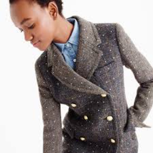 J. Crew Embellished Harris tweed coat - Picture 2 of 9
